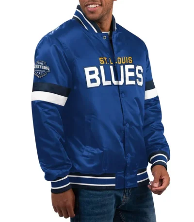 Home Game St. Louis Blues Varsity Satin Jacket