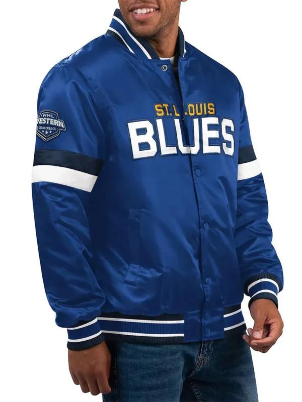 Home Game St. Louis Blues Varsity Satin Jacket