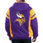 Home Team Minnesota Vikings Purple-Gold Half-Zip Hoodie Jacket