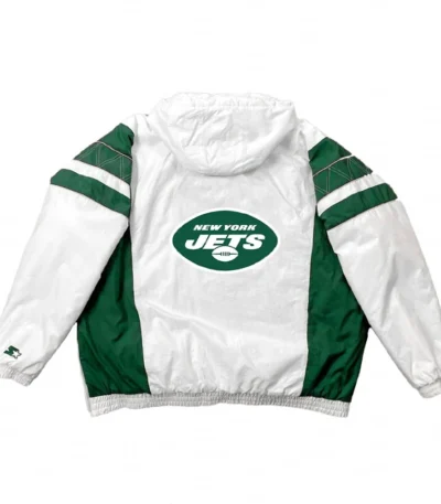 Home Team New York Jets White Half-Zip Jacket