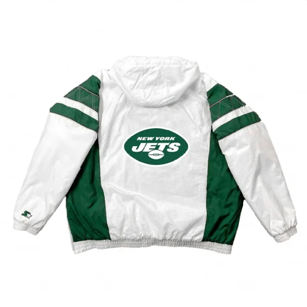 Home Team New York Jets White Half-Zip Jacket