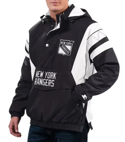 Home Team New York Rangers Half-Zip Hoodie Jacket