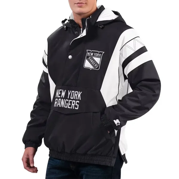 Home Team New York Rangers Half-Zip Hoodie Jacket