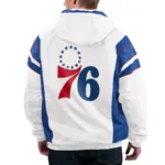 Home Team Philadelphia 76ers White Half-Zip Jacket