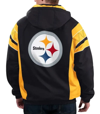 Home Team Pittsburgh Steelers Black Half-Zip Hoodie Jacket