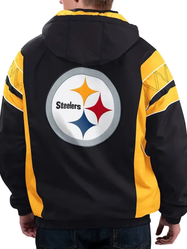 Home Team Pittsburgh Steelers Black Half-Zip Hoodie Jacket