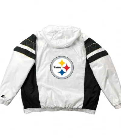 Home Team Pittsburgh Steelers White Half-Zip Jacket