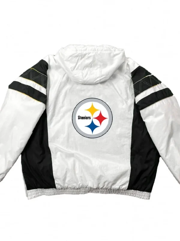 Home Team Pittsburgh Steelers White Half-Zip Jacket