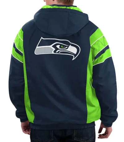 Home Team Seattle Seahawks Half-Zip Hoodie Jacket