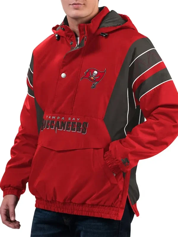 Home Team Tampa Bay Buccaneers Half-Zip Hoodie Jacket