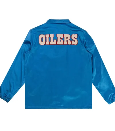 Houston Oilers Blue Satin Windbreaker