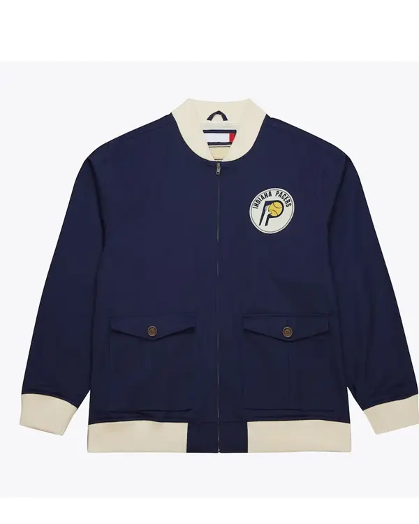 Indiana Pacers Navy Cotton Twill Jacket Indiana Pacers Navy Cotton Twill Jacket