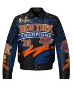 JH Design New York Knicks 2026 Champions Leather Jacket