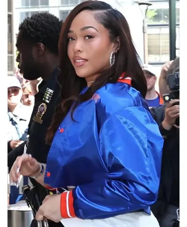 Jordyn Woods Knicks Blue Varsity Jacket