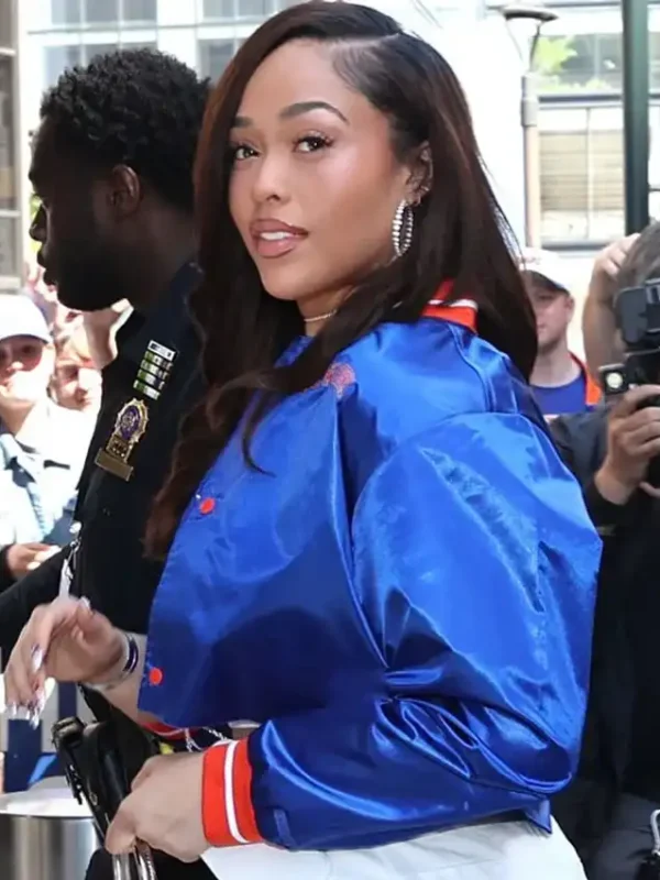 Jordyn Woods Knicks Blue Varsity Jacket