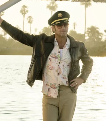 Josh Lucas Palm Royale S02 Black Leather Jacket
