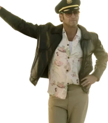 Josh Lucas Palm Royale S02 Black Leather Jacket