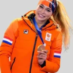Jutta Leerdam Netherlands Orange Jacket