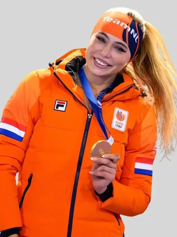 Jutta Leerdam Netherlands Orange Jacket
