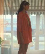 Kaia Gerber Palm Royale 2024 Orange Jacket