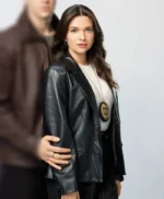 Katie Stevens Providence Falls S01 Black Leather Blazer