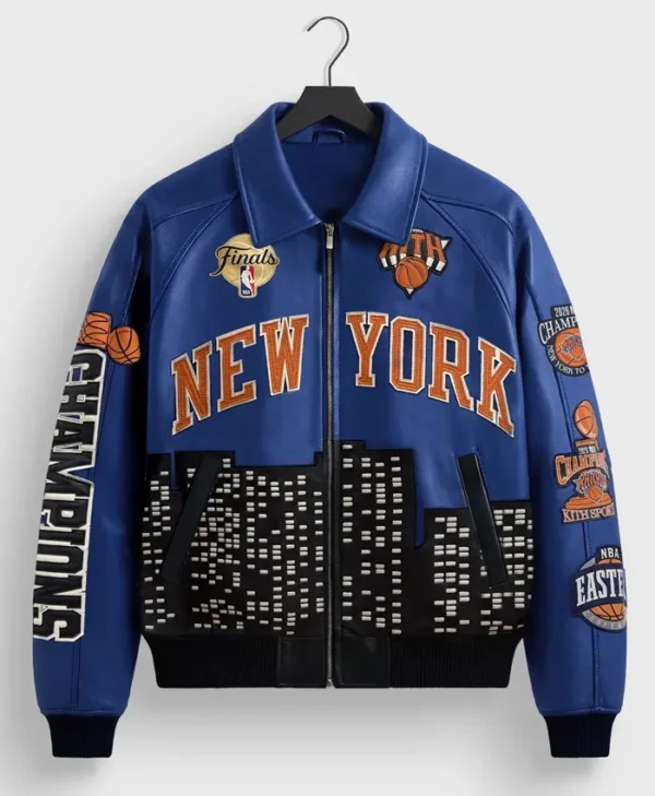 Kith New York Knicks 2026 Champions Leather Jacket