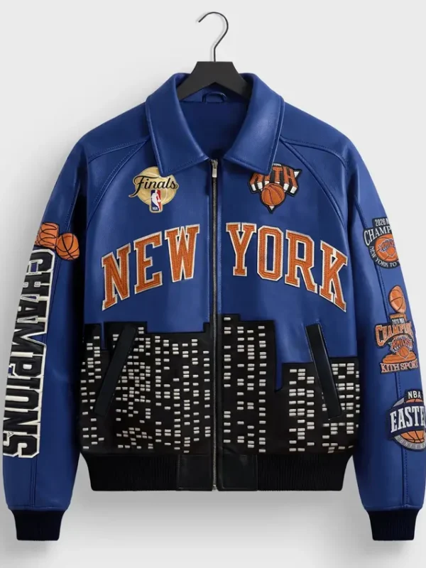 Kith New York Knicks 2026 Champions Leather Jacket