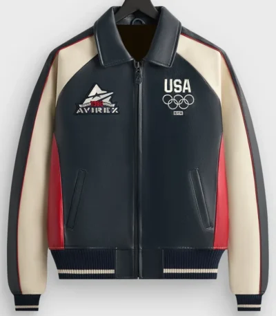 Kith X AVIREX Team USA Leather Bomber Jacket