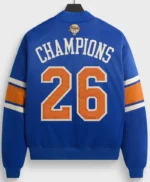 Kith x New York Knicks 26 Champions Blue Satin Jacket