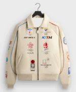 Kith x AVIREX Olympics Heritage Leather Bomber Jacket