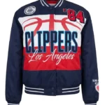 LA Clippers Twill Blue Bomber Jacket