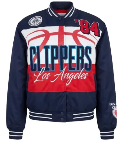 LA Clippers Twill Blue Bomber Jacket