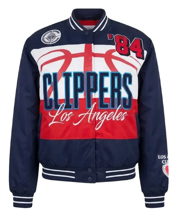 LA Clippers Twill Blue Bomber Jacket