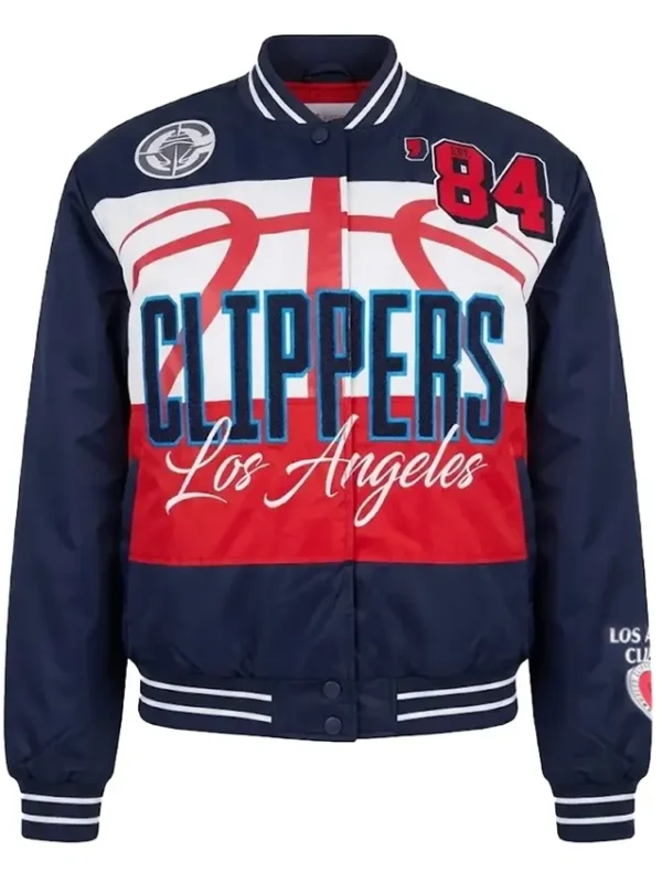 LA Clippers Twill Blue Bomber Jacket