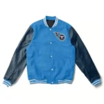 Letterman Tennessee Titans Light Blue and Navy Jacket