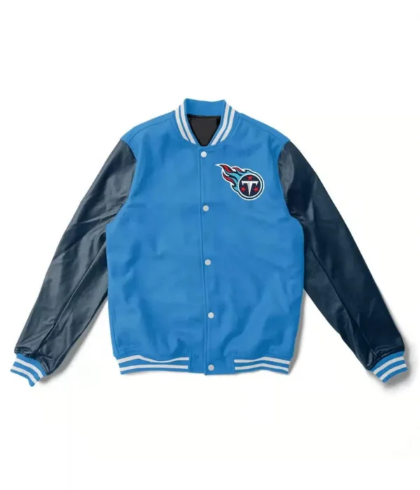Letterman Tennessee Titans Light Blue and Navy Jacket