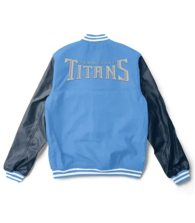 Letterman Tennessee Titans Light Blue and Navy Jacket