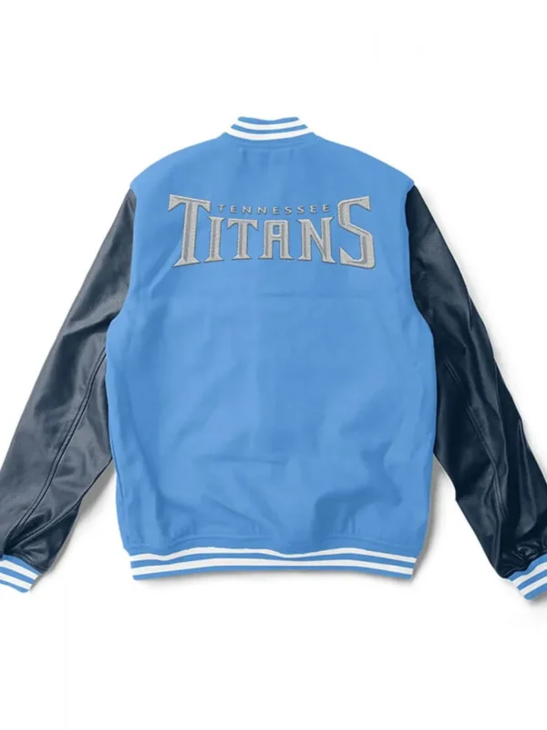 Letterman Tennessee Titans Light Blue and Navy Jacket