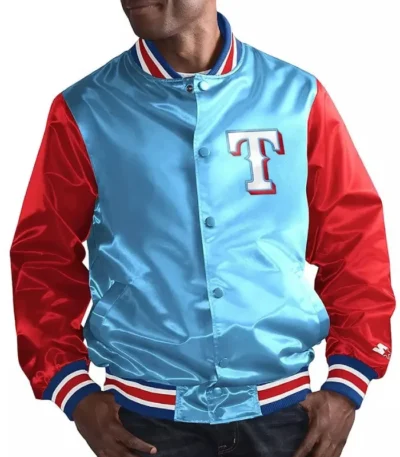 Light Blue/Red Texas Rangers Top Slugger Jacket