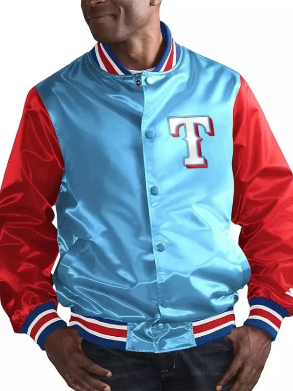Light Blue/Red Texas Rangers Top Slugger Jacket