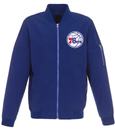Lightweight Philadelphia 76ers Bomber Nylon Jacket