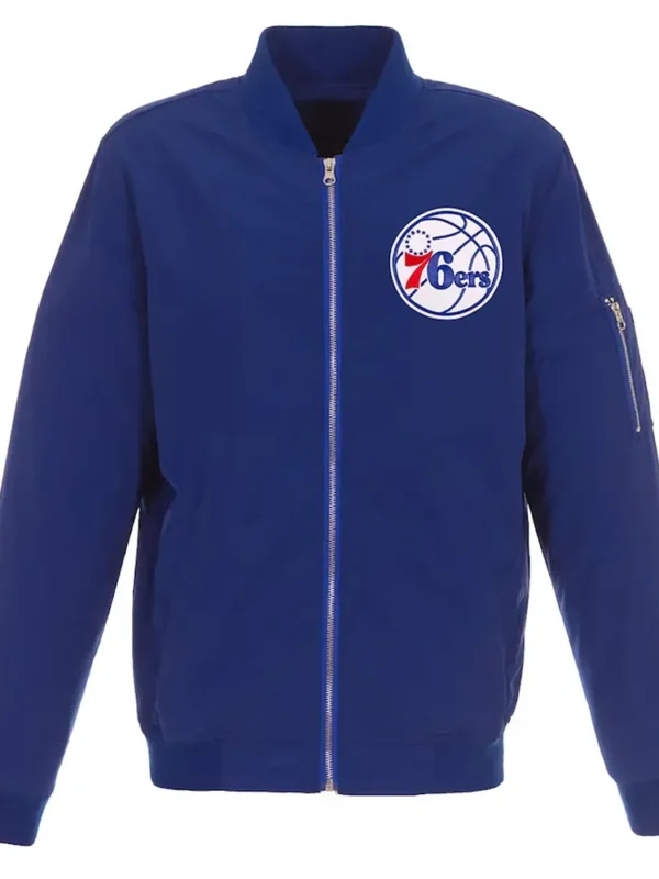 Lightweight Philadelphia 76ers Bomber Nylon Jacket