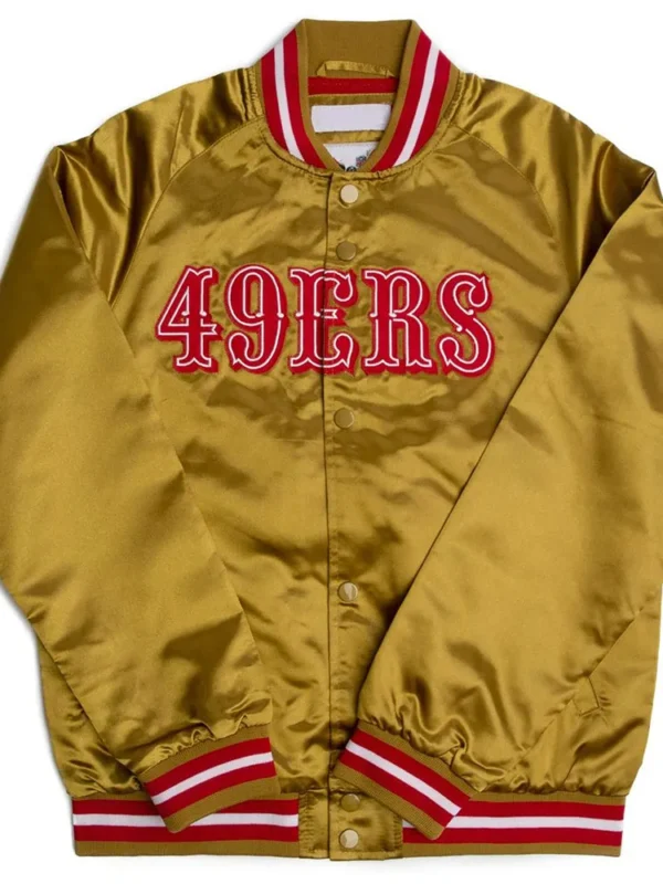 Lightweight San Francisco 49ers Golden Satin Jacket