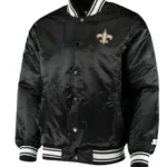 Locker Room New Orleans Saints Black Satin Jacket