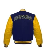Milwaukee Brewers Letterman Blue and Gold Jacket