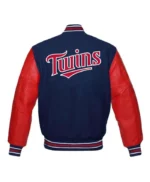 Minnesota Twins Red and Blue Varsity Wool/Leather Jacket