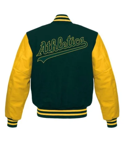 Oakland Athletics Varsity Green and Yellow Jacket