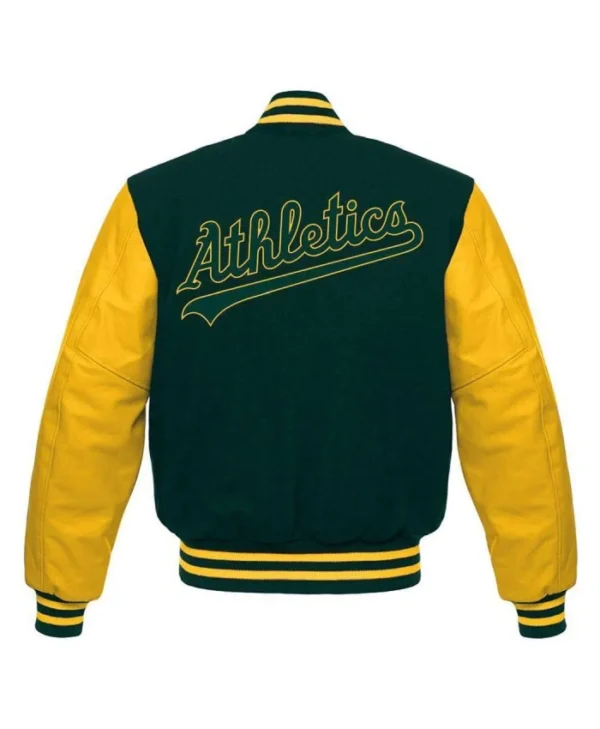 Oakland Athletics Varsity Green and Yellow Jacket