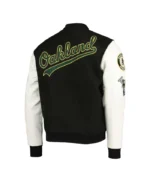 Oakland Athletics Black and White Letterman Jacket