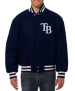 Tampa Bay Rays Full-Snap Wool Varsity Jacket